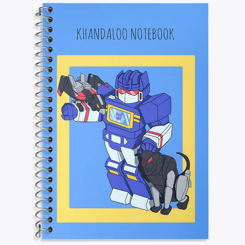 دفتر زبان 50 برگ خندالو مدل دو خط طرح فیلم ترنسفورمرز (Sound wave) کد N8934