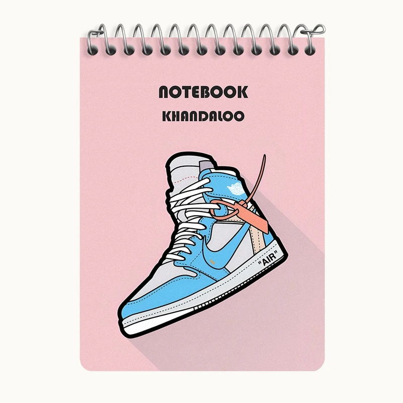 دفتر یادداشت 50 برگ خندالو طرح کفش‌کتانی ایر جردن کد N7772