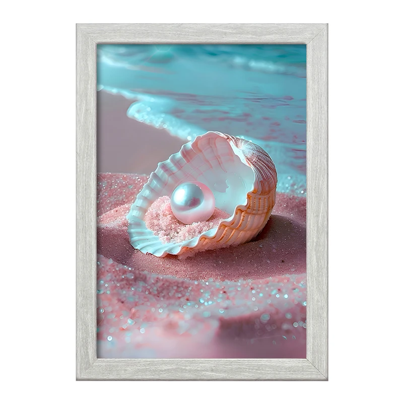 تابلو خندالو طرح مروارید در صدف کد F9942