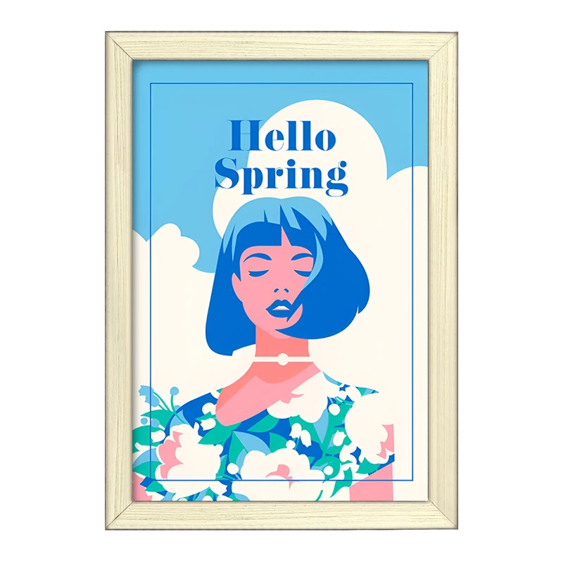 تابلو خندالو طرح سلام به بهار کد F8850