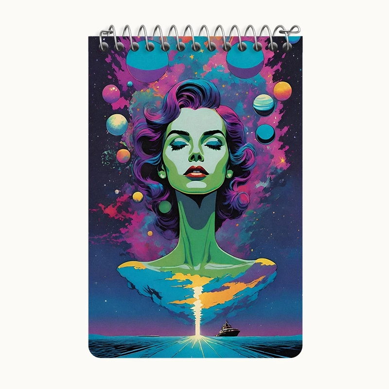 دفتر یادداشت 50 برگ خندالو طرح انتزاعی کد F4764