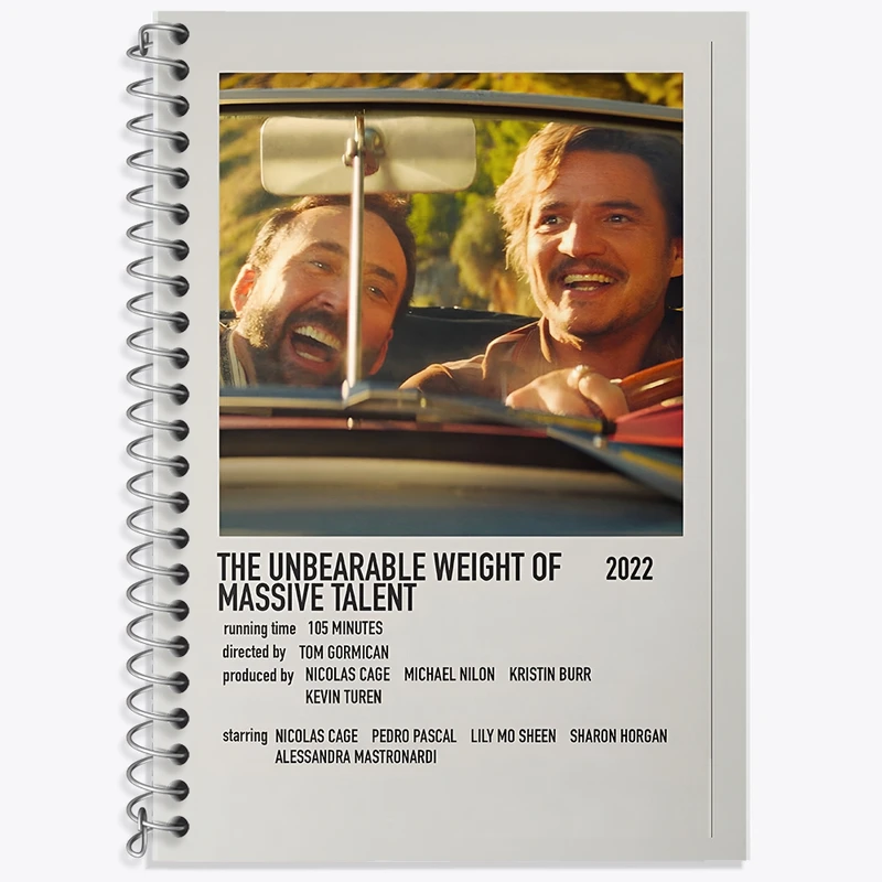 دفتر زبان 50 برگ خندالو مدل سه خط طرح The Unbearable Weight of Massive Talent کد F13286