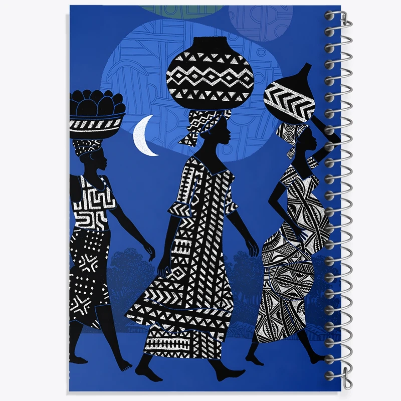 دفتر شطرنجی 50 برگ خندالو طرح زن آفریقایی کد F4792