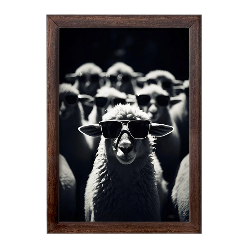 تابلو خندالو طرح دسته ی گوسفندان کد F10046