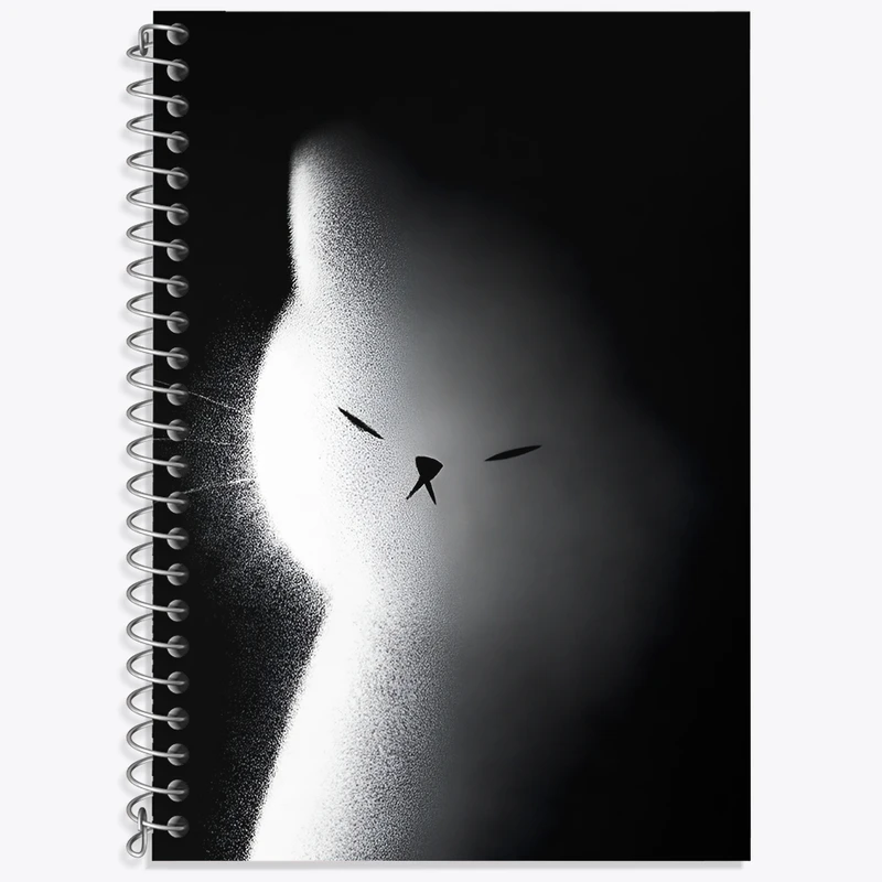 دفتر لغت 50 برگ خندالو طرح گربه در سایه کد N6259