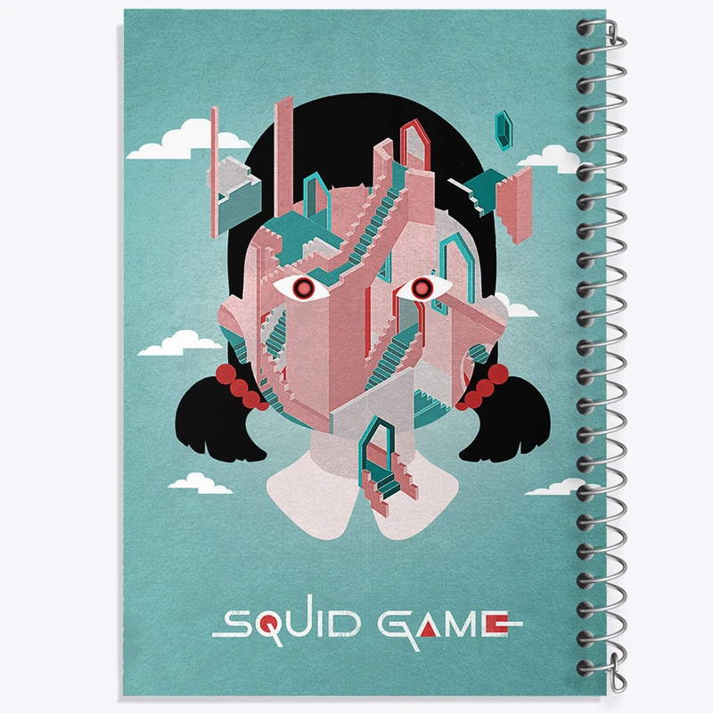 دفتر مشق 100 برگ خندالو طرح بازی مرکب (Squid Game) کد F10142