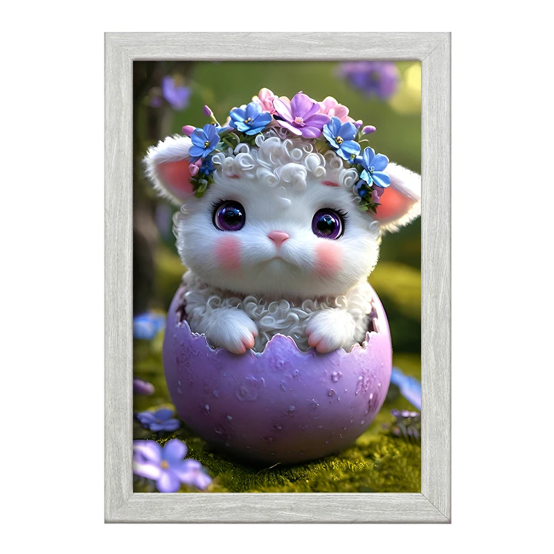 تابلو خندالو طرح گوسفند کیوت کد F8136