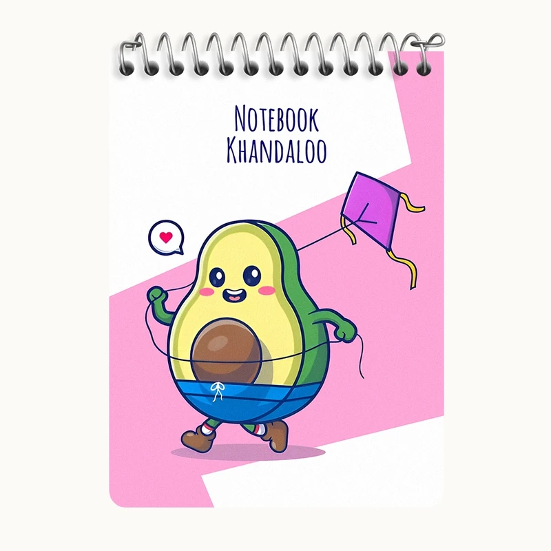 دفتر یادداشت 50 برگ خندالو طرح آووکادو بامزه کد N7161