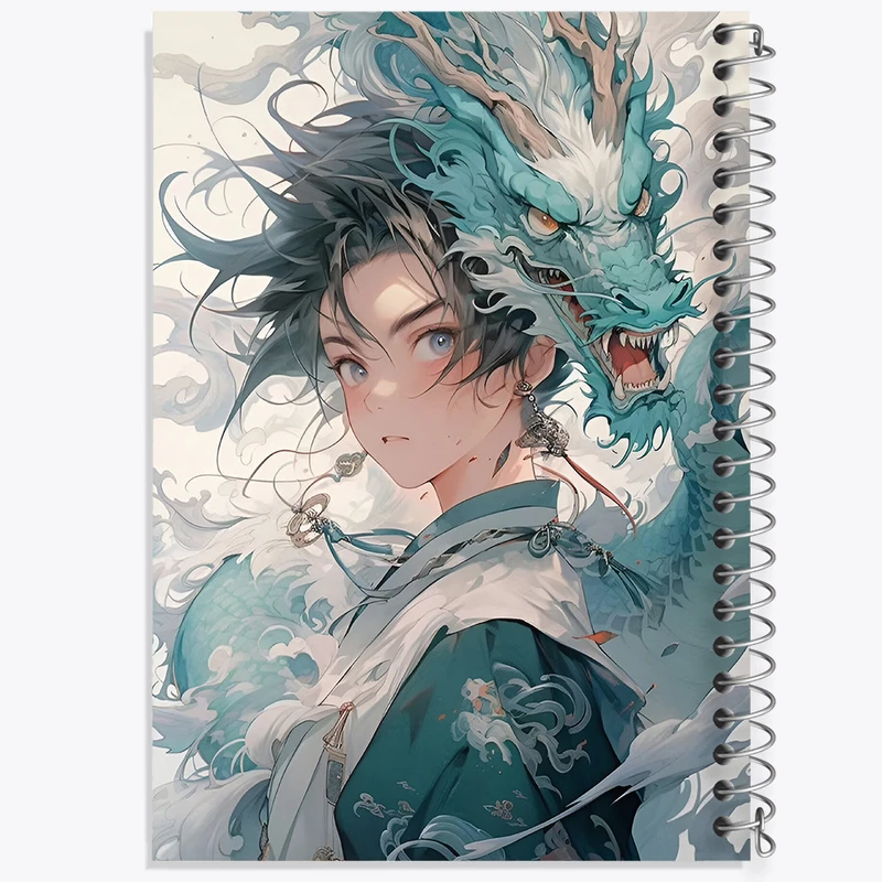 دفتر مشق 50 برگ خندالو طرح پسر انیمه ای کد F3417