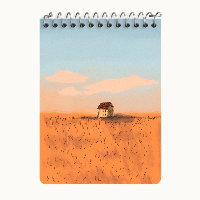 دفتر یادداشت 50 برگ خندالو طرح منظره کد N8337