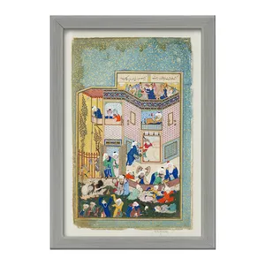 تابلو خندالو طرح نقاشی برگی از دیوان حافظ اثر سلطان محمد کد F12380