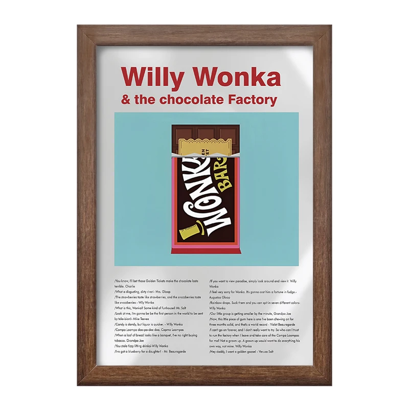 تابلو خندالو طرح ویلی وانکا (Willy Wonka) کد F13815