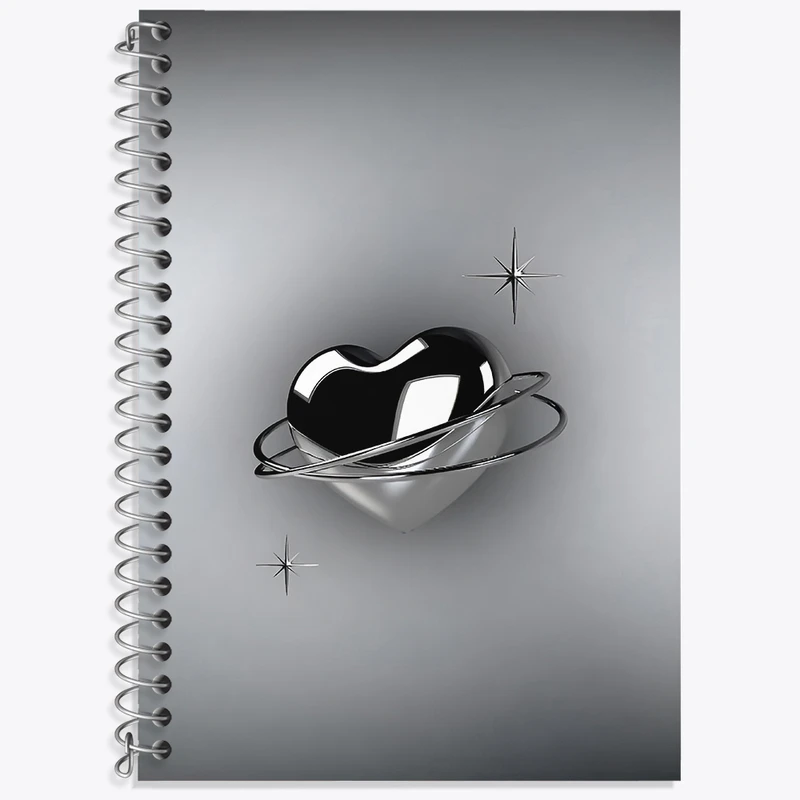 دفتر نت موسیقی 50 برگ خندالو طرح قلب کروم کد F3874