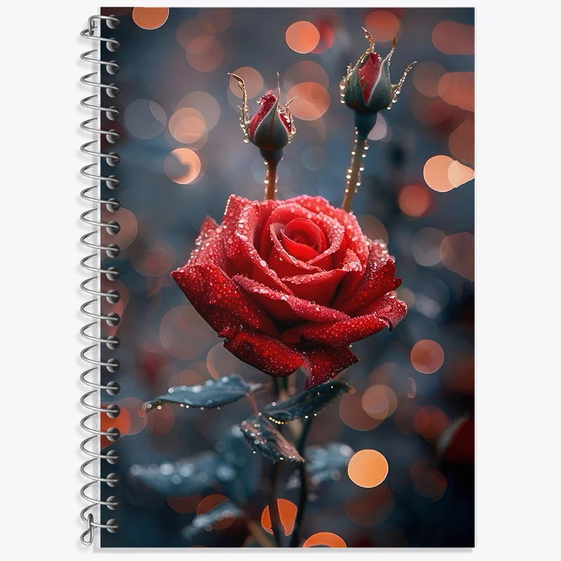 دفتر نت موسیقی 50 برگ خندالو طرح گل رز کد F8515