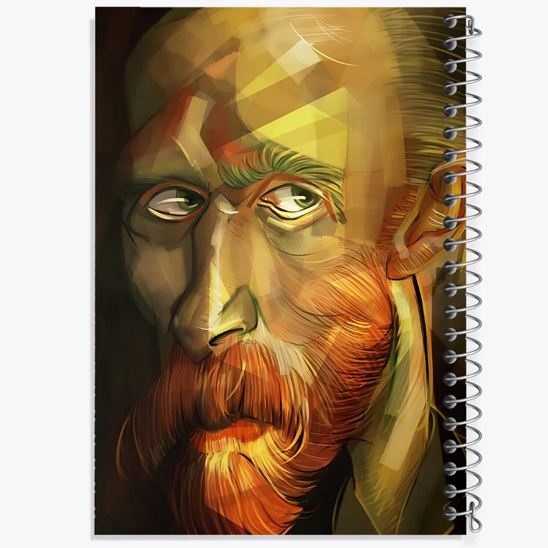 دفتر شطرنجی 50 برگ خندالو طرح ونسان ونگوگ کد F4606