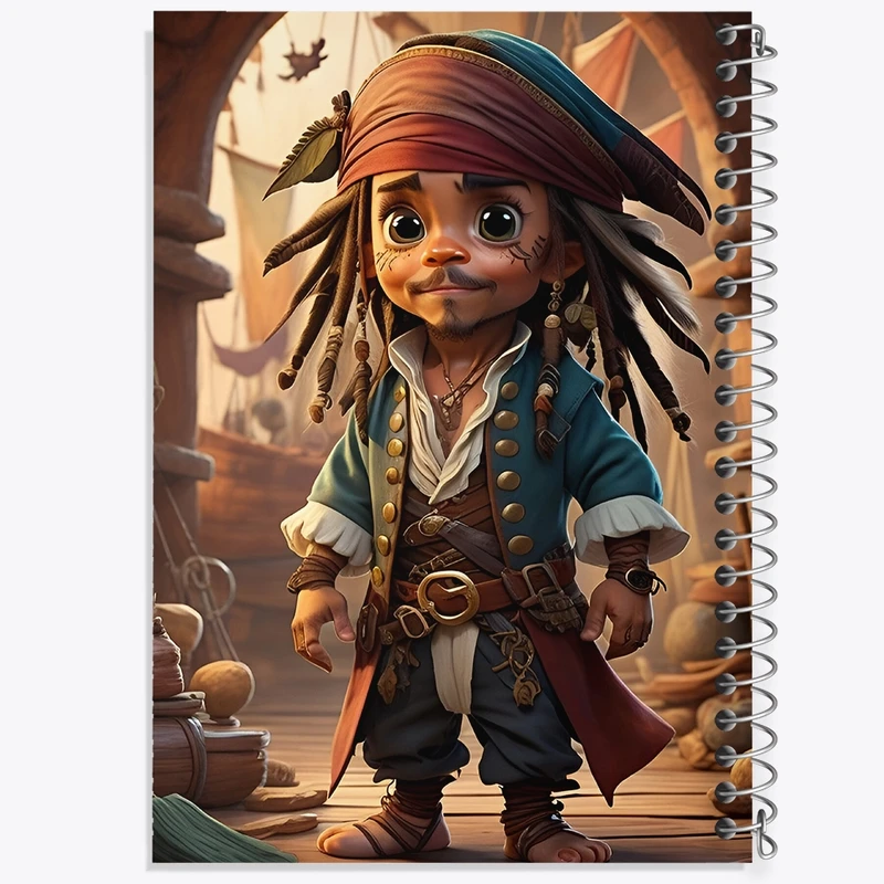 دفتر لیست خرید 50 برگ خندالو طرح دزدان دریایی کارائیب کد F4394