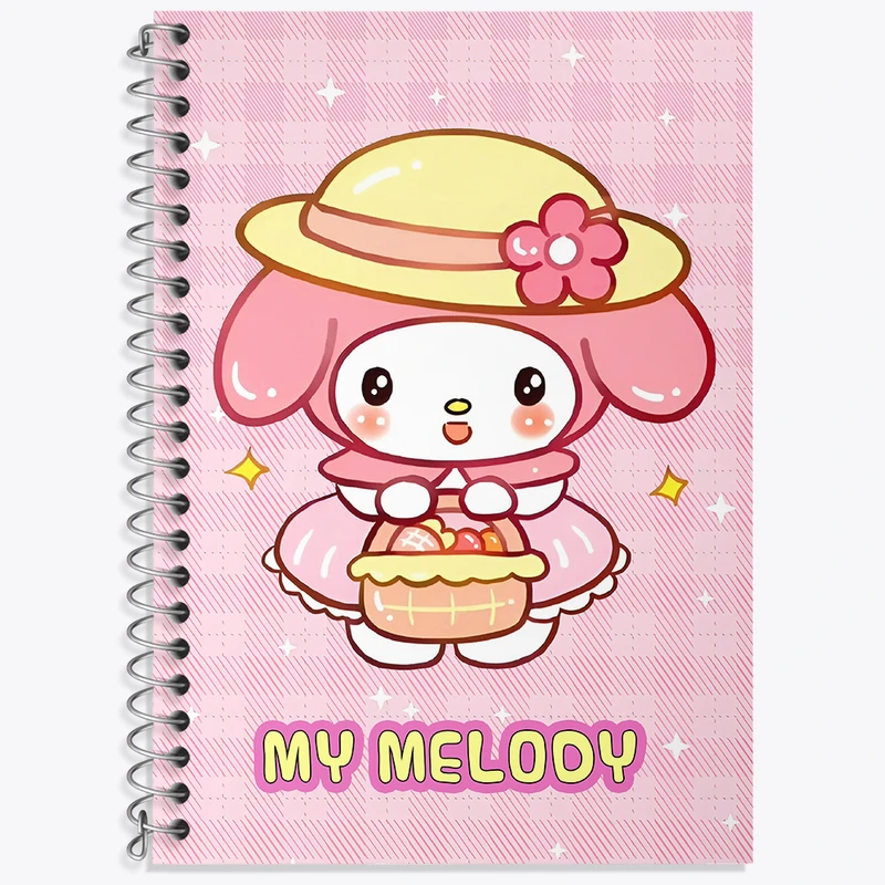 دفتر زبان 50 برگ خندالو مدل دو خط طرح مای ملودی (My Melody) کد N9020