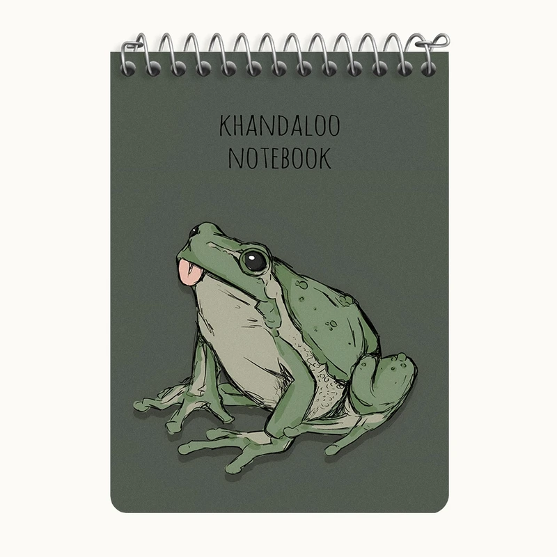 دفتر یادداشت 50 برگ خندالو طرح قورباغه (Frog) کد N8291