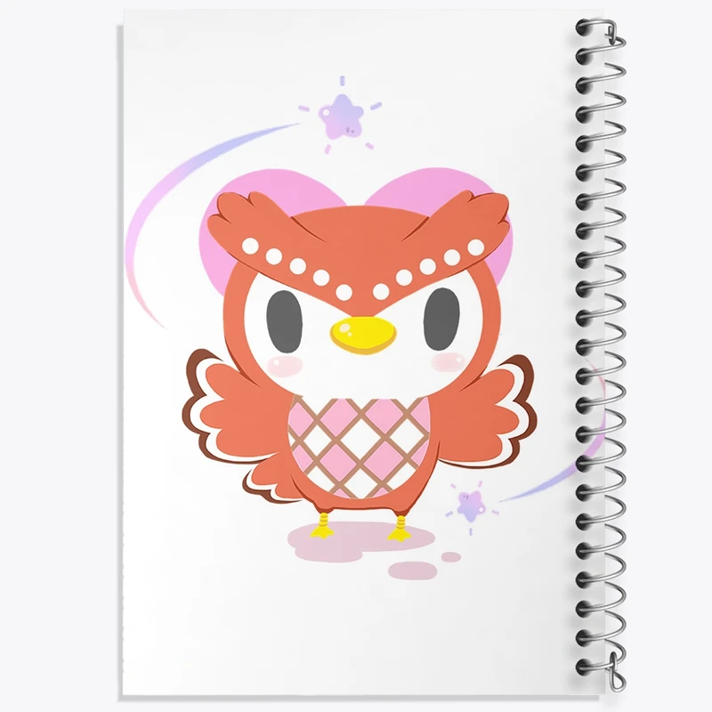 دفتر طراحی 50 برگ خندالو طرح بازی انیمال کراسینگ (Animal Crossing) کد 32648