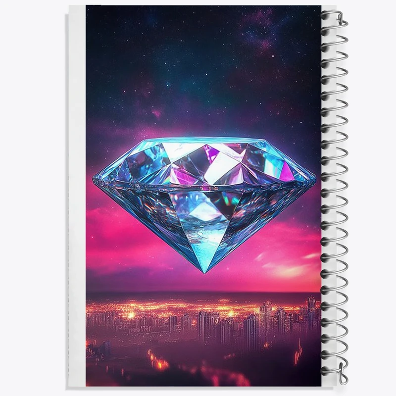 دفتر ژورنال نویسی 50 برگ خندالو مدل نقطه ای طرح الماس کد F12739