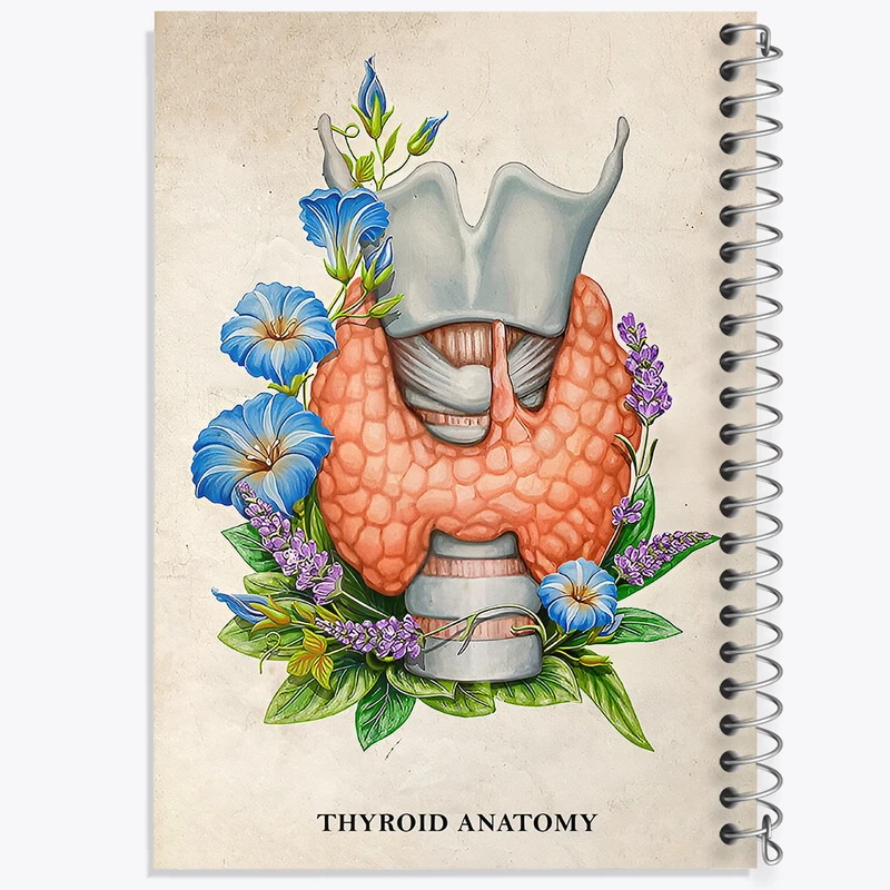 دفتر مشق 50 برگ خندالو طرح آناتومی تیروئید (Thyroid Anatomy) کد F14007