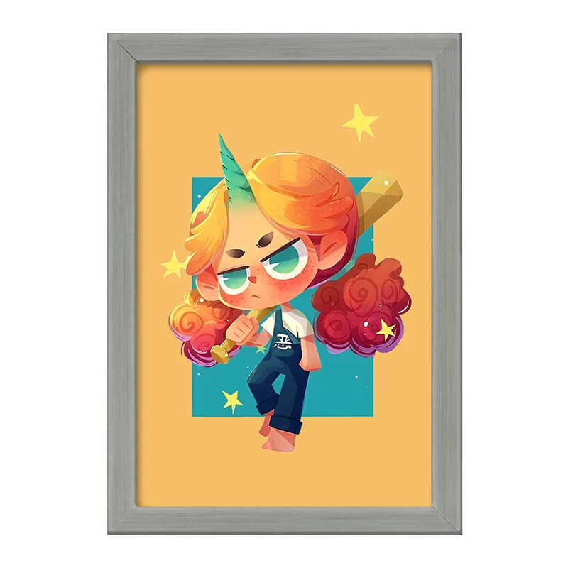 تابلو خندالو طرح دختر خشمگین کد F10952