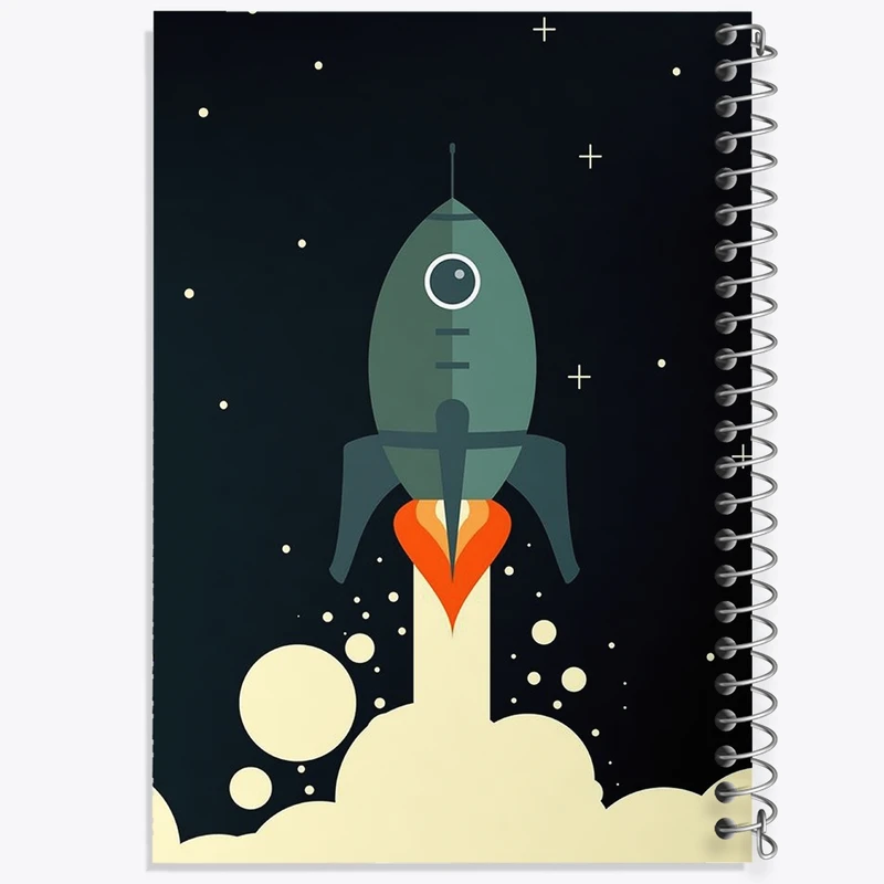 دفتر طراحی 50 برگ خندالو طرح فضایی کد 25139