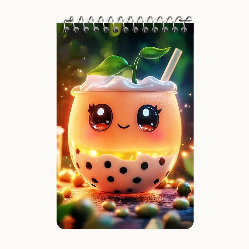 دفتر یادداشت 50 برگ خندالو طرح نوشیدنی کیوت کد F11487