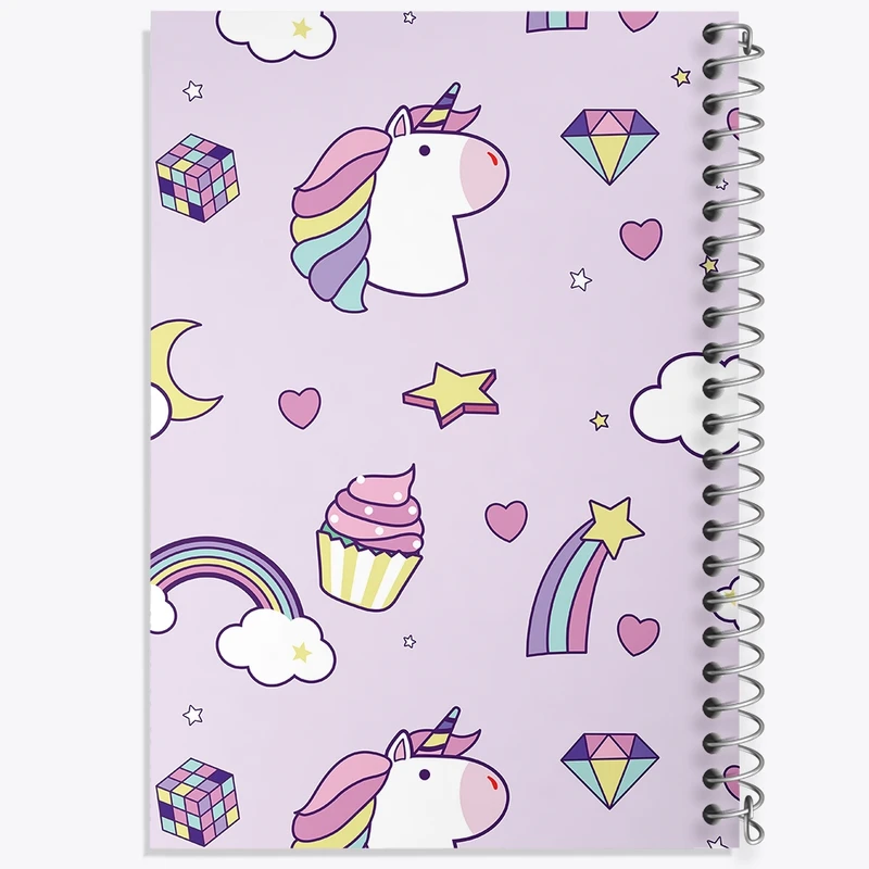 دفتر طراحی 50 برگ خندالو طرح اسب تک شاخ کد N289