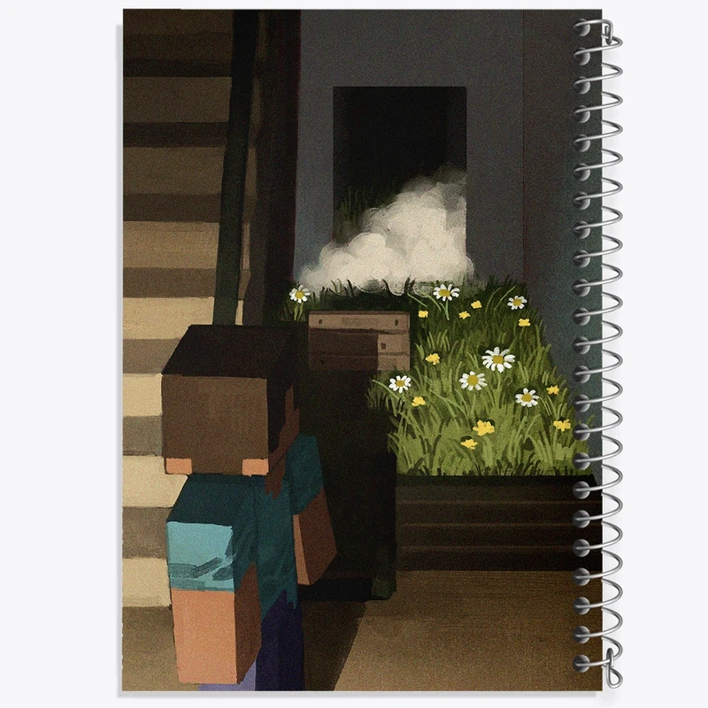 دفتر طراحی 50 برگ خندالو طرح ماینکرافت (Minecraft) کد F14062