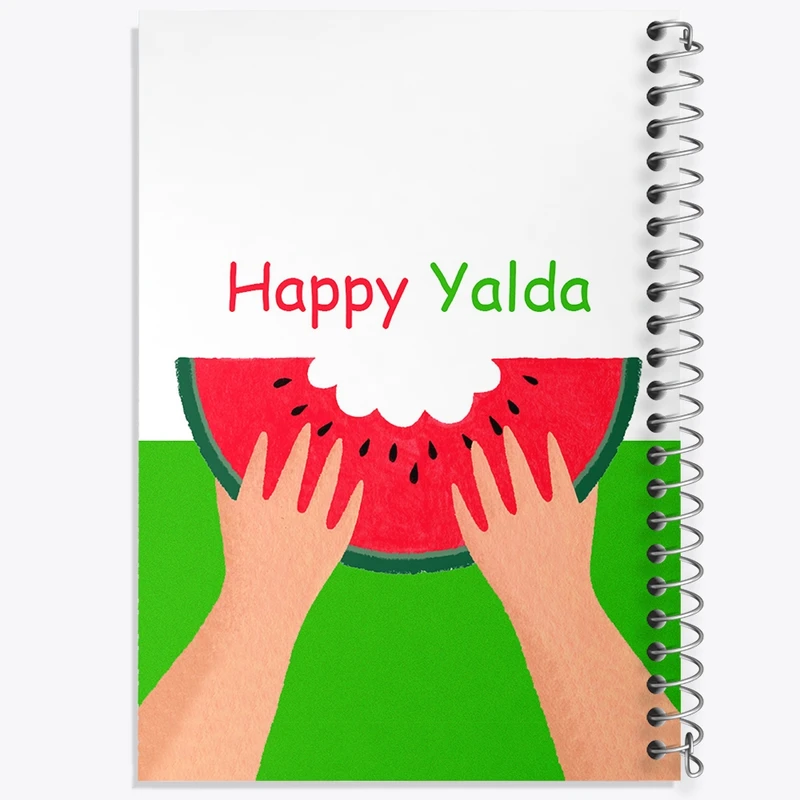 دفتر طراحی 50 برگ خندالو طرح شب یلدا  کد 20404