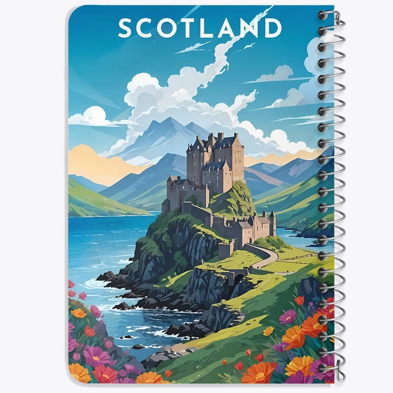 دفتر یادداشت 50 برگ خندالو طرح اسکاتلند (Scotland) کد F6370
