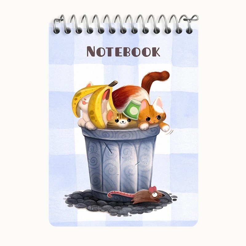 دفتر یادداشت 50 برگ خندالو طرح گربه های بامزه کد N6543