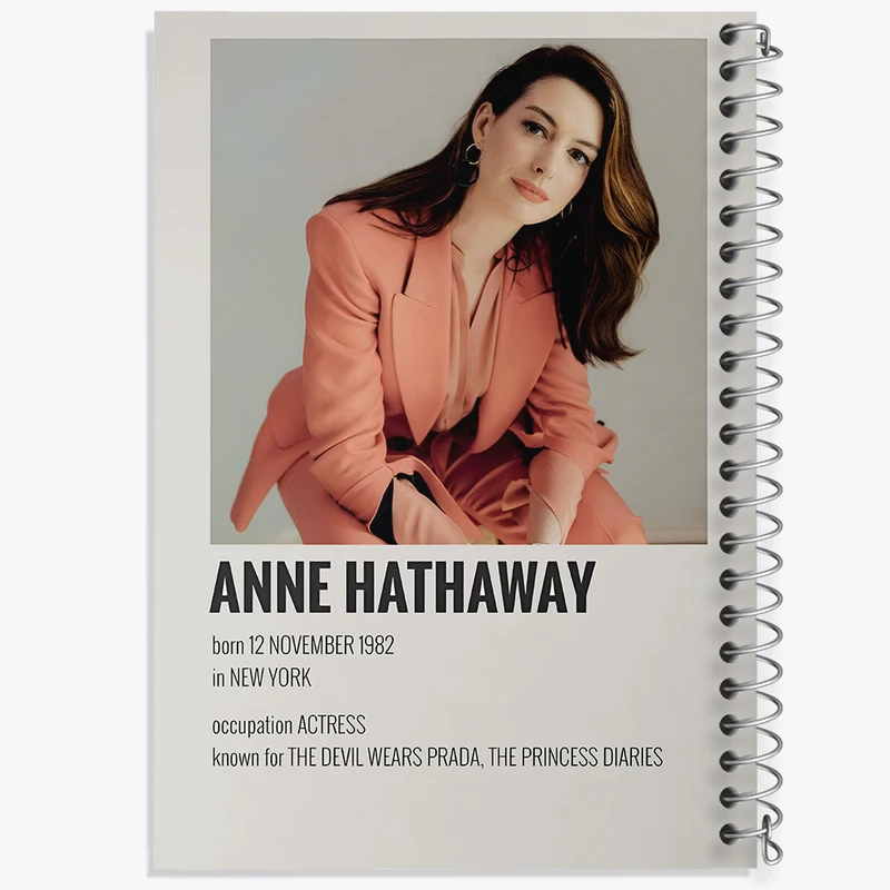 دفتر مشق 100 برگ خندالو طرح آن هاتاوی (Anne Hathaway) کد F13151