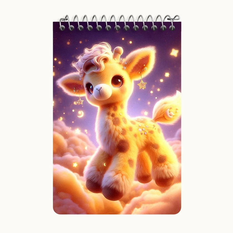 دفتر یادداشت 50 برگ خندالو طرح زرافه کیوت کد F6080