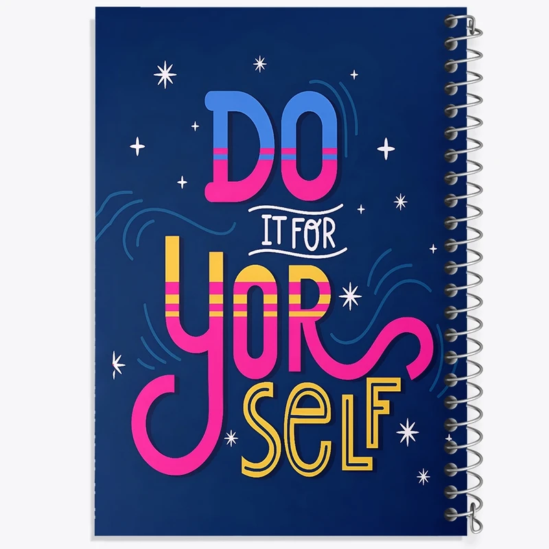 دفتر ژورنال نویسی 50 برگ خندالو مدل نقطه ای طرح Do It For Yor Self کد N6025