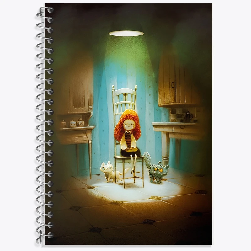 دفتر زبان 50 برگ خندالو مدل سه خط طرح دخترانه کد F8727