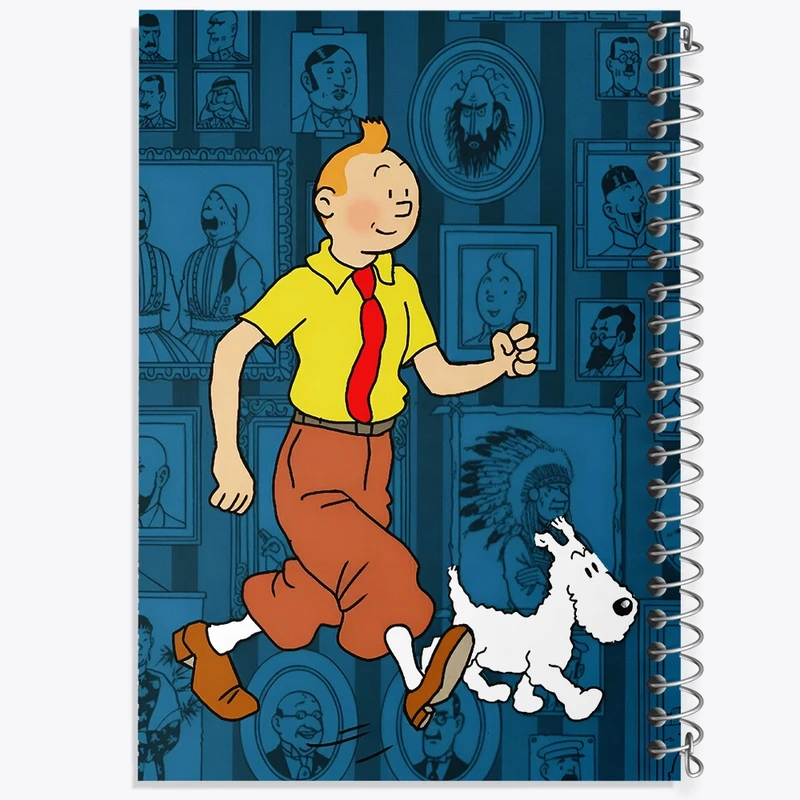 دفتر شطرنجی 50 برگ خندالو طرح تن تن (Tintin) کد F10338