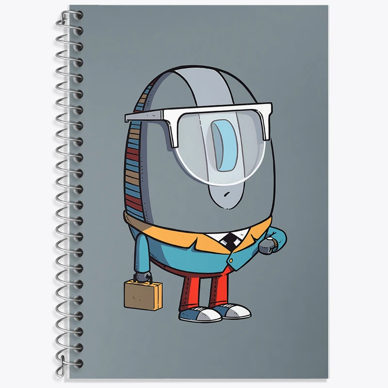 دفتر زبان دوخط 50 برگ خندالو طرح موس کارمند کد F10630