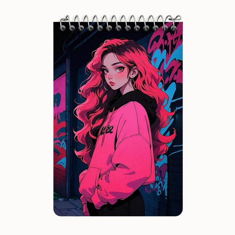 دفتر یادداشت 50 برگ خندالو طرح دخترانه کد F5198