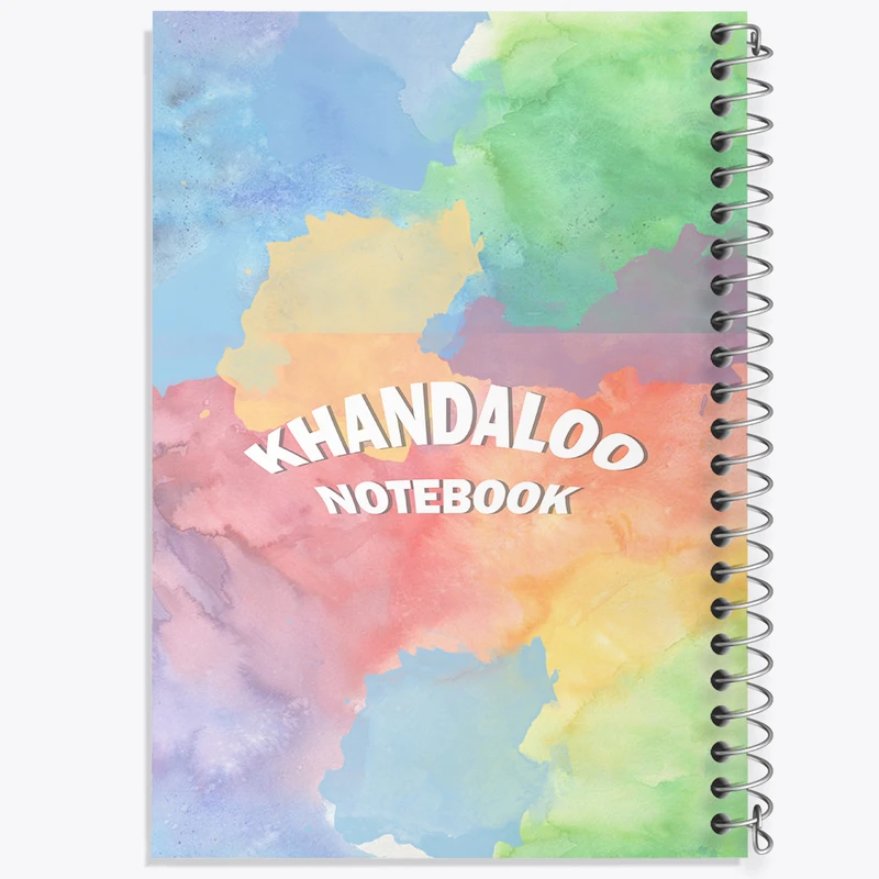 دفتر مشق 50 برگ خندالو طرح آبرنگی کد N8039