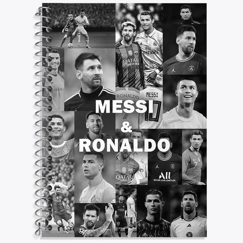 دفتر نت موسیقی 50 برگ خندالو طرح مسی و رونالدو (Messi and Ronaldo) کد N9178