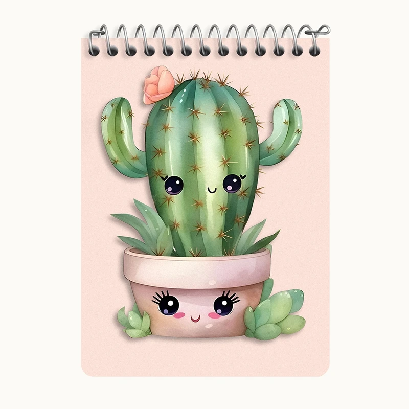 دفتر یادداشت 50 برگ خندالو طرح کاکتوس بامزه کد N5893