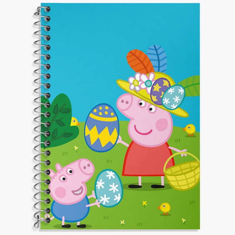 دفتر زبان 50 برگ خندالو مدل سه خط طرح انیمیشن پپا پیگ (Peppa Pig) کد N9255