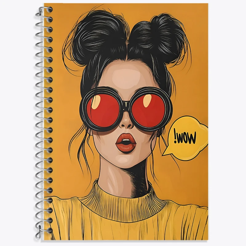 دفتر زبان 50 برگ خندالو مدل دو خط طرح دخترانه کد F10449