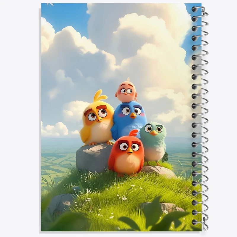 دفتر طراحی 50 برگ خندالو طرح پرندگان خشمگین کد N7476