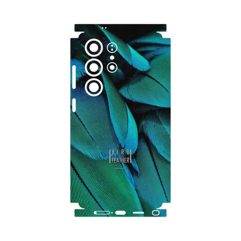 برچسب پوششی ماهوت مدل Green Feather-FullSkin مناسب برای گوشی موبایل سامسونگ Galaxy S25 Ultra