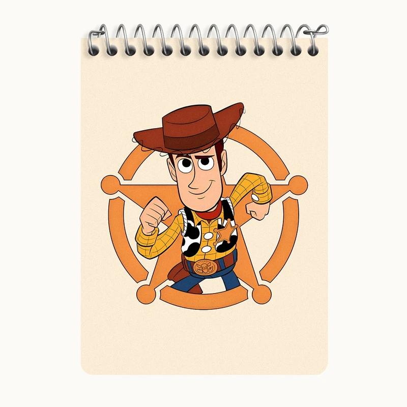 دفتر یادداشت 50 برگ خندالو طرح وودی داستان اسباب بازی ها کد N5386