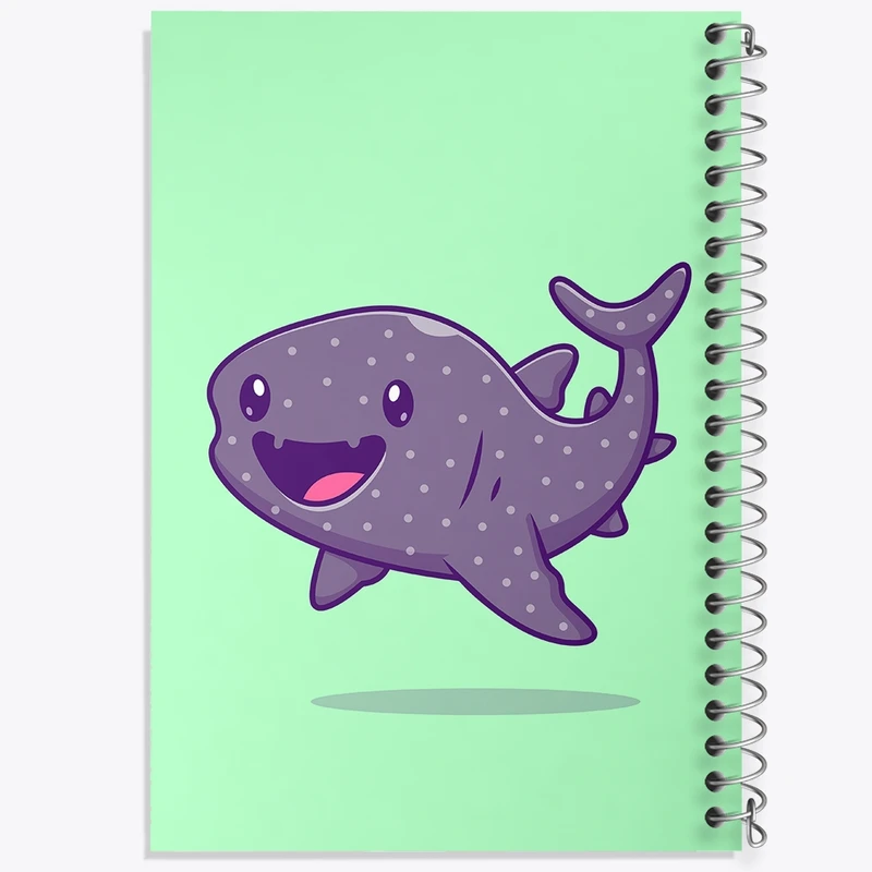 دفتر طراحی 50 برگ خندالو طرح حیوانات بامزه ماهی لجن خوار کد 29679