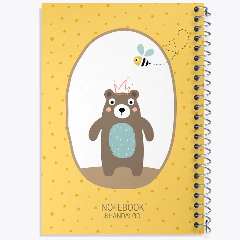 دفتر طراحی 50 برگ خندالو طرح خرس و زنبور کد N1059